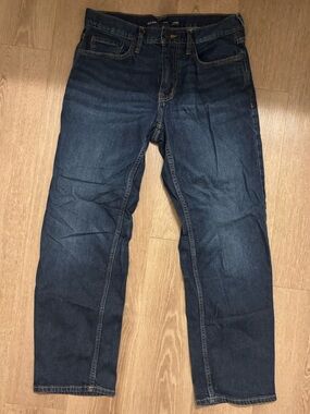 Old Navy Men's Slim Straight Jeans in Dark Blue Denim
